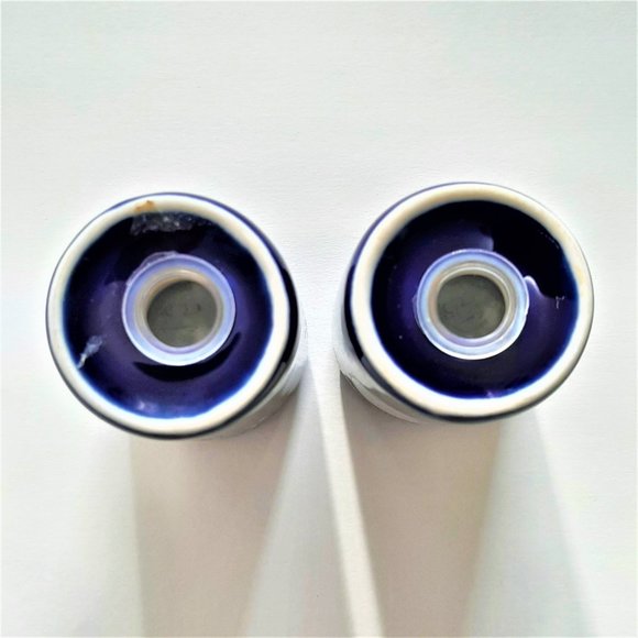 Vintage Salt & Pepper Shakers, Cobalt Blue, Footprints in the Sand Mrytle Beach - Picture 4 of 4